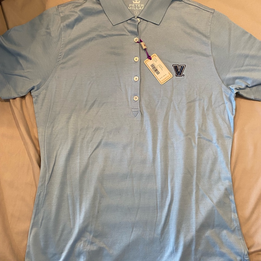 Women’s small Villanova collared shirt in Tarheel Blue